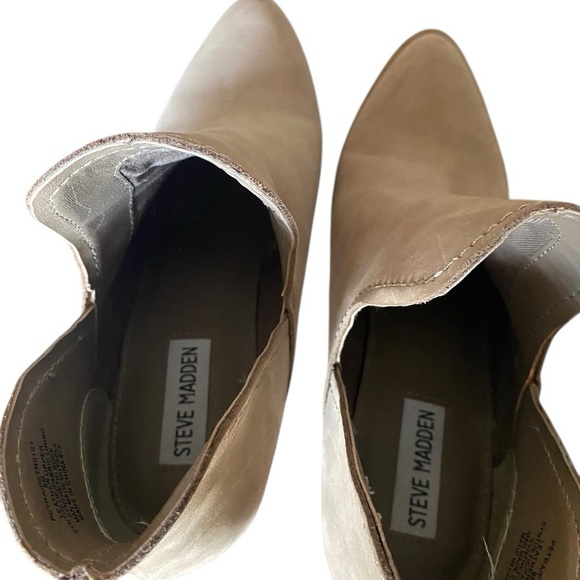 Steve Madden Taupe Petra Open Side Ankle Bootie - Picture 6 of 8